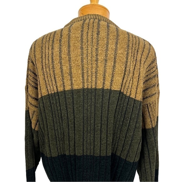 jf J. Ferrar Men’s Pullover Ribbed Chunky Knit Sweater Sz XL Multi Colors Italy - Picture 4 of 9